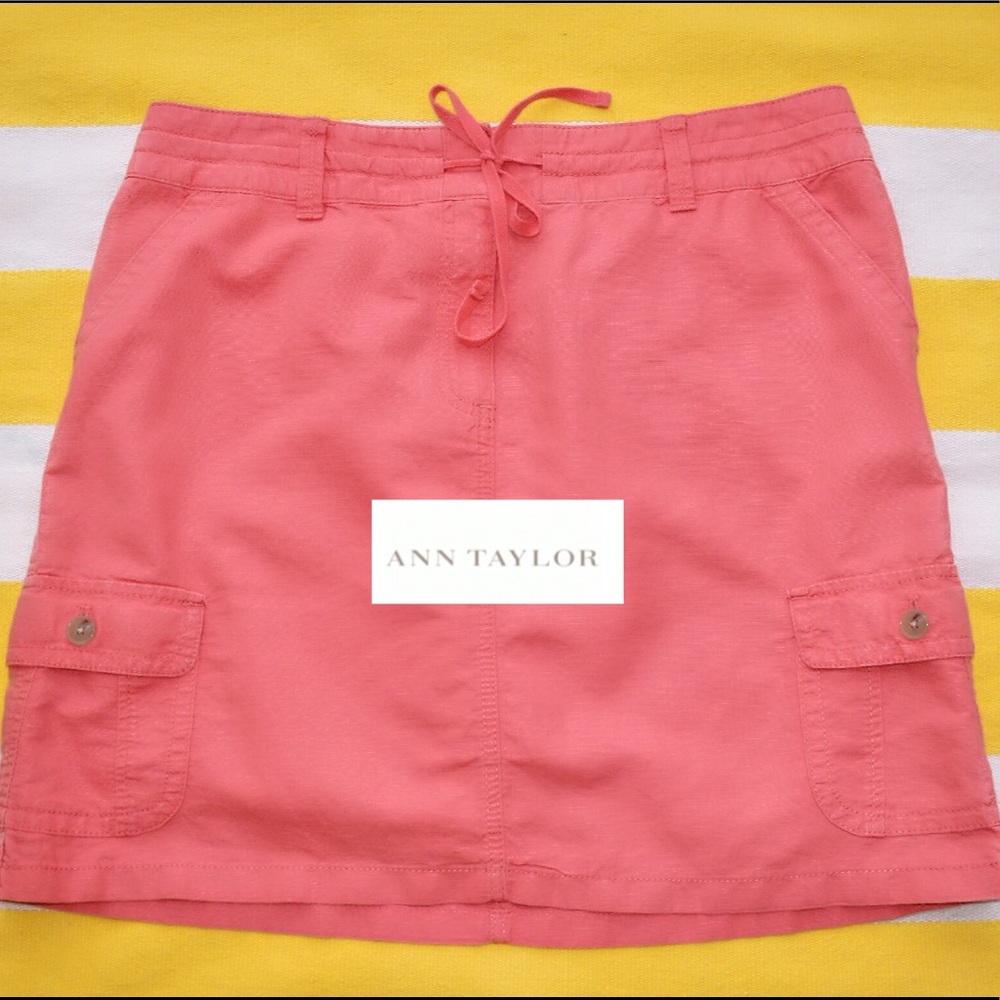 Cargo Linen Skirt